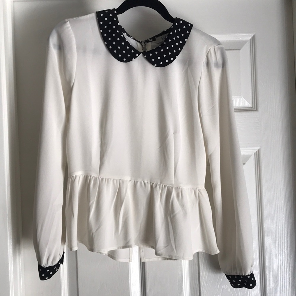 Polka dot Collared blouse